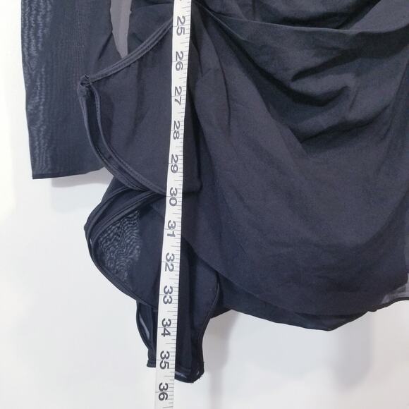 House of CB Gianna Corset Silk Long Sleeves Mini Dress Cocktail Party Date Night - Picture 10 of 14